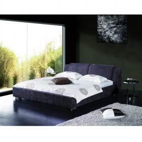 High-end Dark Blue Upholstery Fabric Bed
