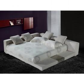 High Quality Pure White Upholstery Fabric Bed