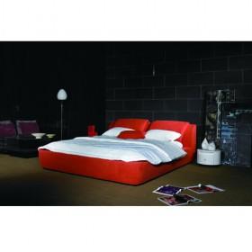 New Arrival White And Red Fabric Bed