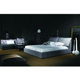Elegant Design Grey Fabric Bed Furniture