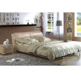 Good Quality Modern Delicated White Leather Bed