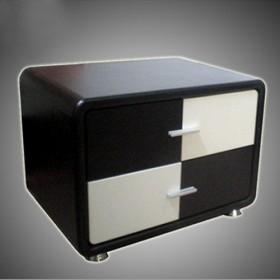 High Quality White And Black Cubiod Bedside Table/ Night Table