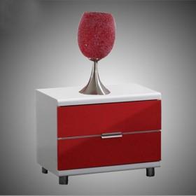 High Quality White And Red Bedside Table/ Night Table