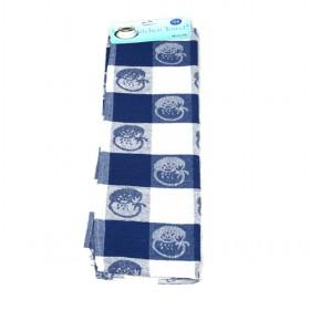 50 70cm Daek Blue Apple Pattern Cotton Towels For Kitchen Cleaning