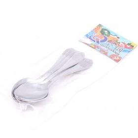 Wholesale Plain Silver Polished Stainless Steel Spoons Set 6pcs/pack Dinnerware