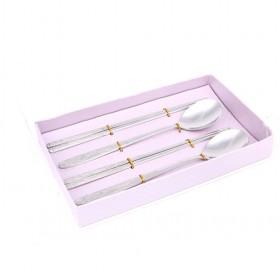 Wholesale Light Purple Delicate Packing Steel Cutlery Set Chopsticks And Spoons Flatware Set