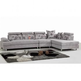 High Rank Biege Suede Fabric Sofa Set