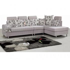 High Quality Sweet Cute Beige Flower Patterns Separable Fabric Sofa Set