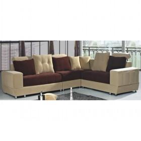 High Quality Brown And Beige Popular Fabric Sofa Set