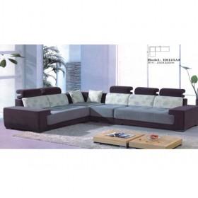 Good Quality Fresh Design Light Brown And White Fabric Sofa Set