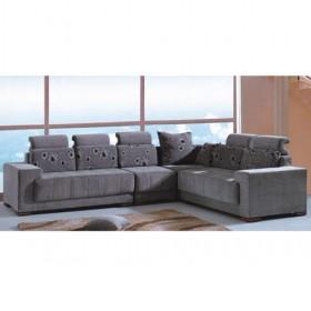 High Quality Burlap Light Brown Fabric Detachable Sofa Set