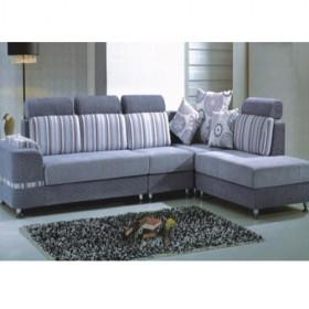 Fashionable Blue And White Strips Casual Stylish Fabric Sofa Set