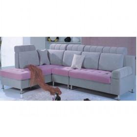 Popuplar Sweet Light Pink And White Fabric Detachable Sofa Set