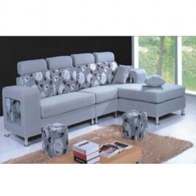 Hot Sale Nice Design Popular Light Grey Fabric Sofa Set