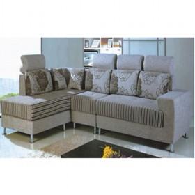 High Quality Light Beige Sweet Design Delicated Fabric Sofa Set