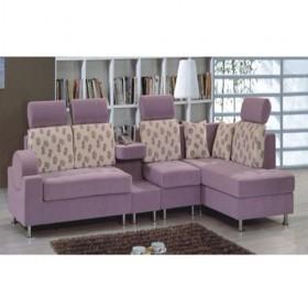 Sweet Light Purple Separable Fabric Sofa Set