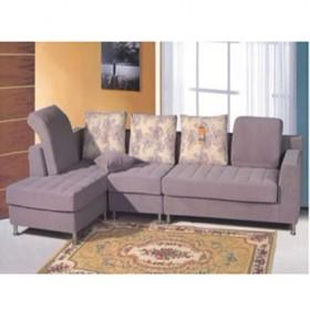 Hot Sale Asian Style Light Purple Sectional Fabric Sofa Set