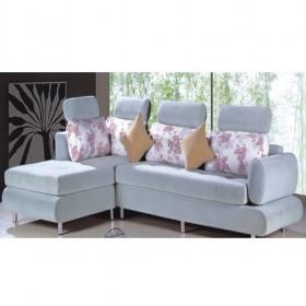 Pure Blue Floral Prints Decoraive Fabric Sofa Set