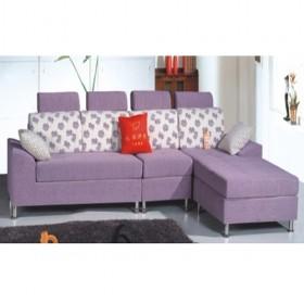 High-end Light Purple Sweet Pastoralism Stylish Fabric Sofa Set