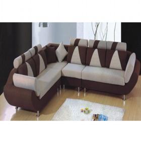 Hight Quality Brown And Beige Modern Style Fabric Separable Sofa Set