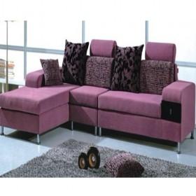 Hot Sale Light Purple And Brown Leisure Fabric Sofa Set