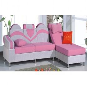 Cute Grey And Pink Sweet Design Collectional Fabric Sofa