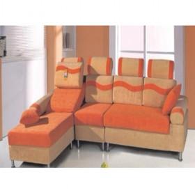 High Quality Orange Sitting Room Detachable Fabric Sofa Set