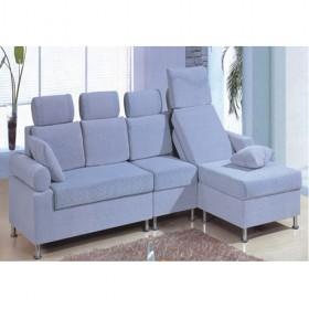 Light Blue Sitting Room Fabric Detachable Sofa Set