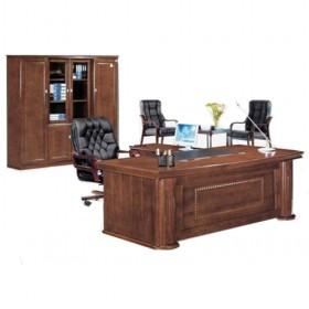 High Rank Design Classic Red Wooden 2.2m Office Boss Desk