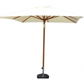 Popular Creamy Patio Double String Wooden Umbrella
