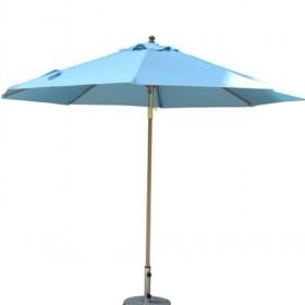 38mm High Light Blue Patio Double Handle Roller Aluminum Umbrella