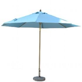 Sunbrella Light Blue Patio Drawstring Aluminum Umbrella