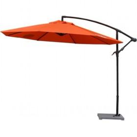 High Quality Orange And Black Patio Canvas Umbrellas Set