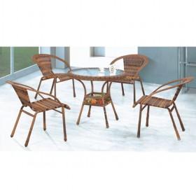 Hot Selling Outdoor Rattan Dining Sets Of 4 Chairs