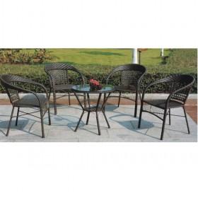 High Quality Round Black Rattan Dining Sets