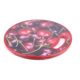 Red Cherry Printing Round Chopping Board Cutting Board Kitchen Accessory