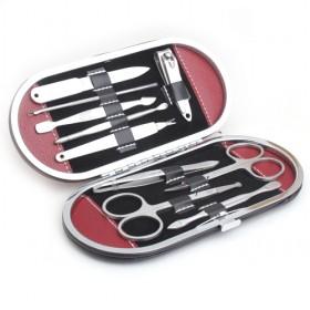 High Quality 10 Pieces Manicure And Pedicure Set With Black Elegant PU Case