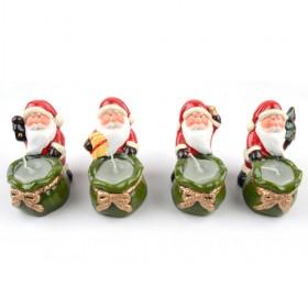 Beating Drum Oldman Christmas  Candle Sticks