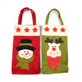 Red And Green Non Woven Christmas Gift Hold Bags