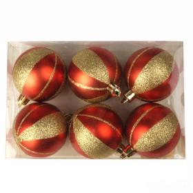 Glitter Fashionable Shatterproof 60mm Christmas Balls