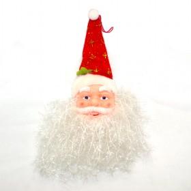 Lovely Santa Claus With Massive Mustach And Red Hat Mask