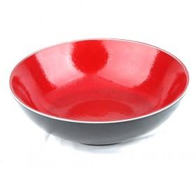 Black Out Red In Glaze Ceramic Bowl, Classic Rice Bowls, Serving Bowls, Dessert Bowl