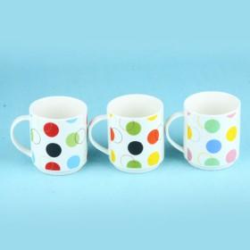 Hot Sale Cheap Bright Dots And Circles Print Coffee Cup/ Ceramic Cups