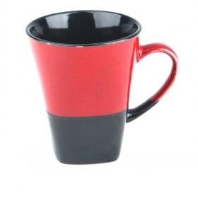 High Quality Black In Red And Black Out Glaze Big Mouth Ceramic Cup/ Coffe Cup/ Coffee Mugs