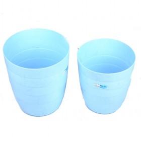 High Quality Simple Design Blue Plastic Nice Trash Cans