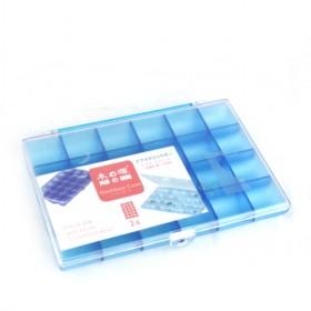 Blue Multifunctonal Plastic 24 Cases Storage Box