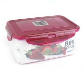 Red Square Lid Large Size Sealed Food Container