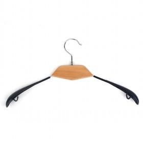 Black Wooden And Metal Durable Cloth Storage Hanger