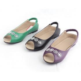 Kids Solid Color Open Toe