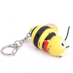Bee LED Flashlight Keychain Sound